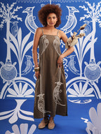 Avesa Bird Embroidered Maxi Dress