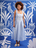 Serpentine Sky Embroidered Dress