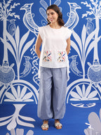Eira Embroidered Pocket Top