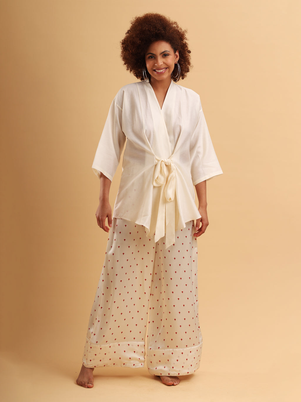ELLA Chanderi Wrap Tie-Up Top