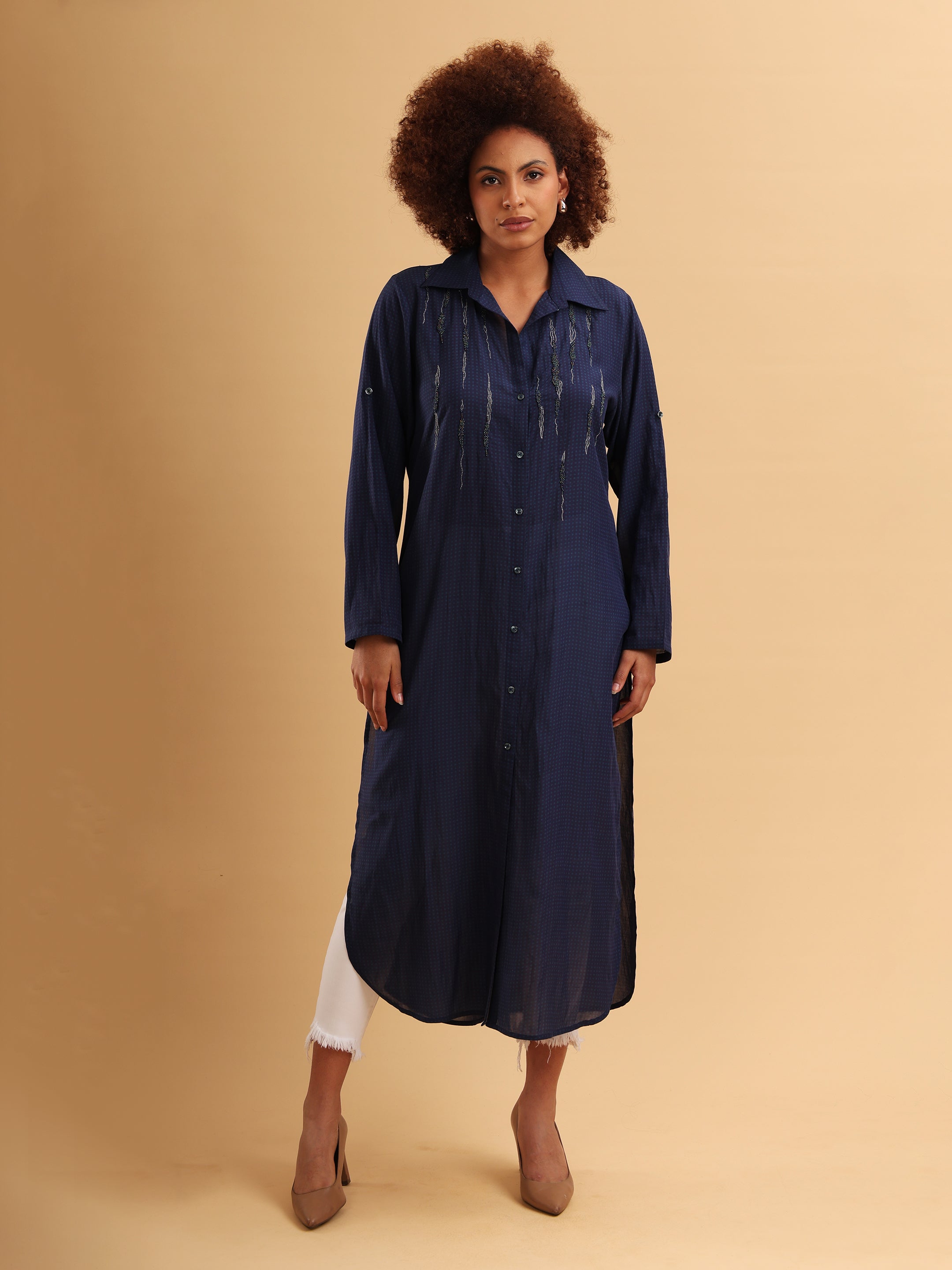 Midnight Muse Shirt Dress