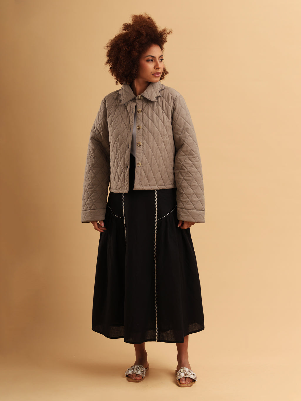 Kylie Quilted Cropped Jacket