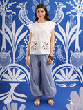 Azure Stripe Boho Pants
