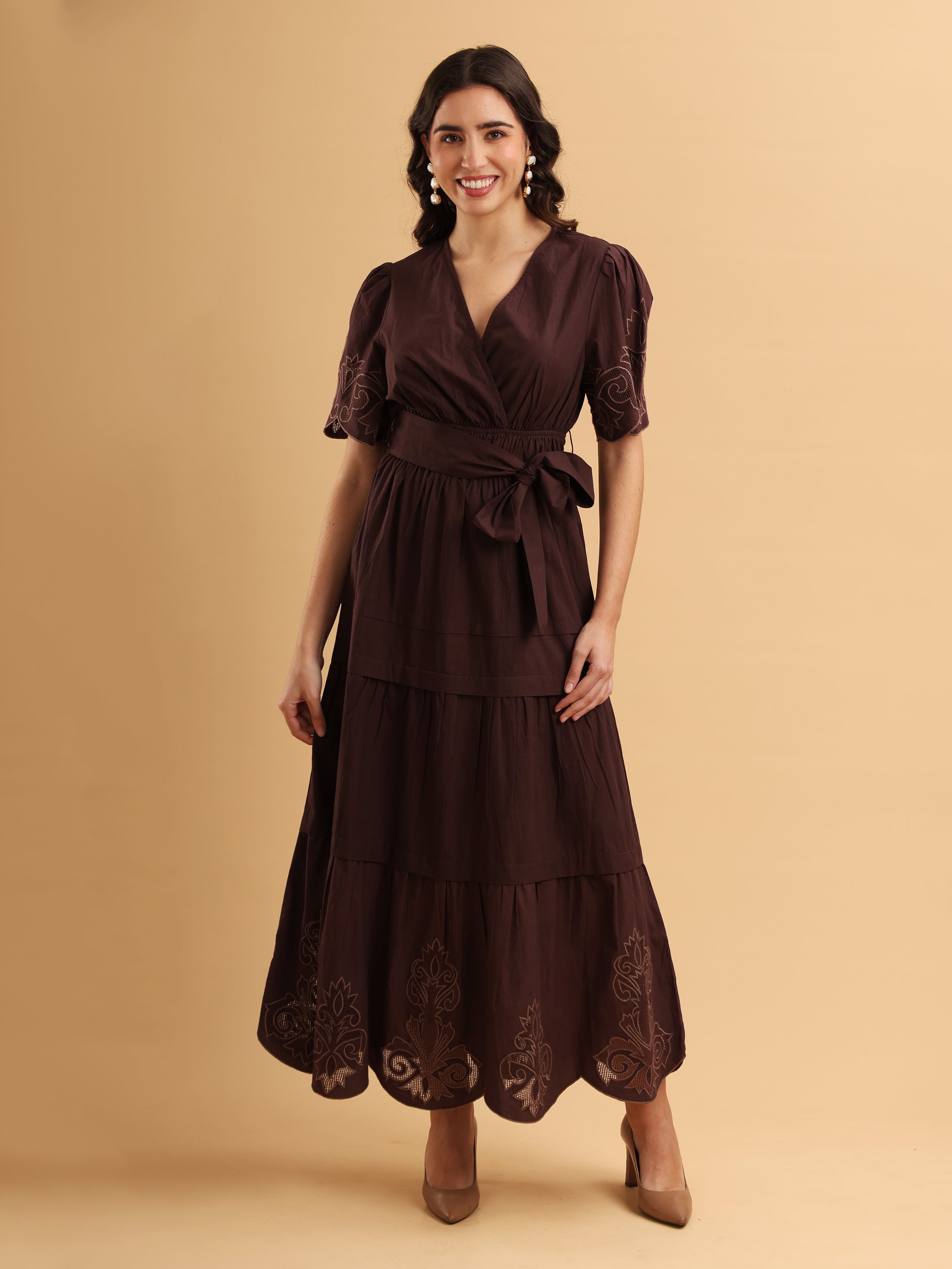 Olivia Ember Wrap Dress