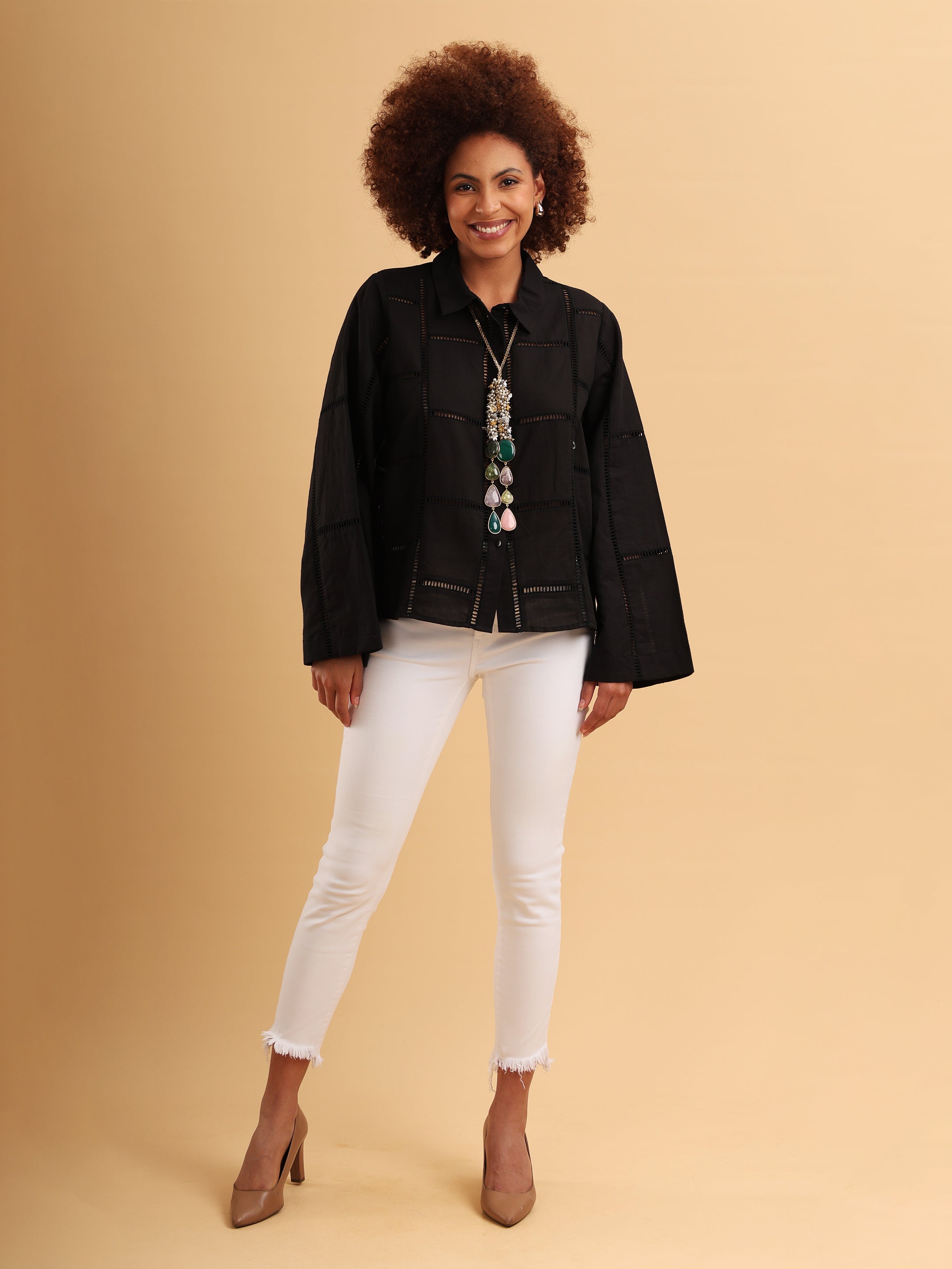 Noiré Ladder Lace Shirt