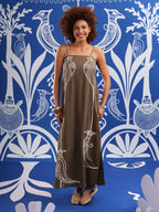 Avesa Bird Embroidered Maxi Dress