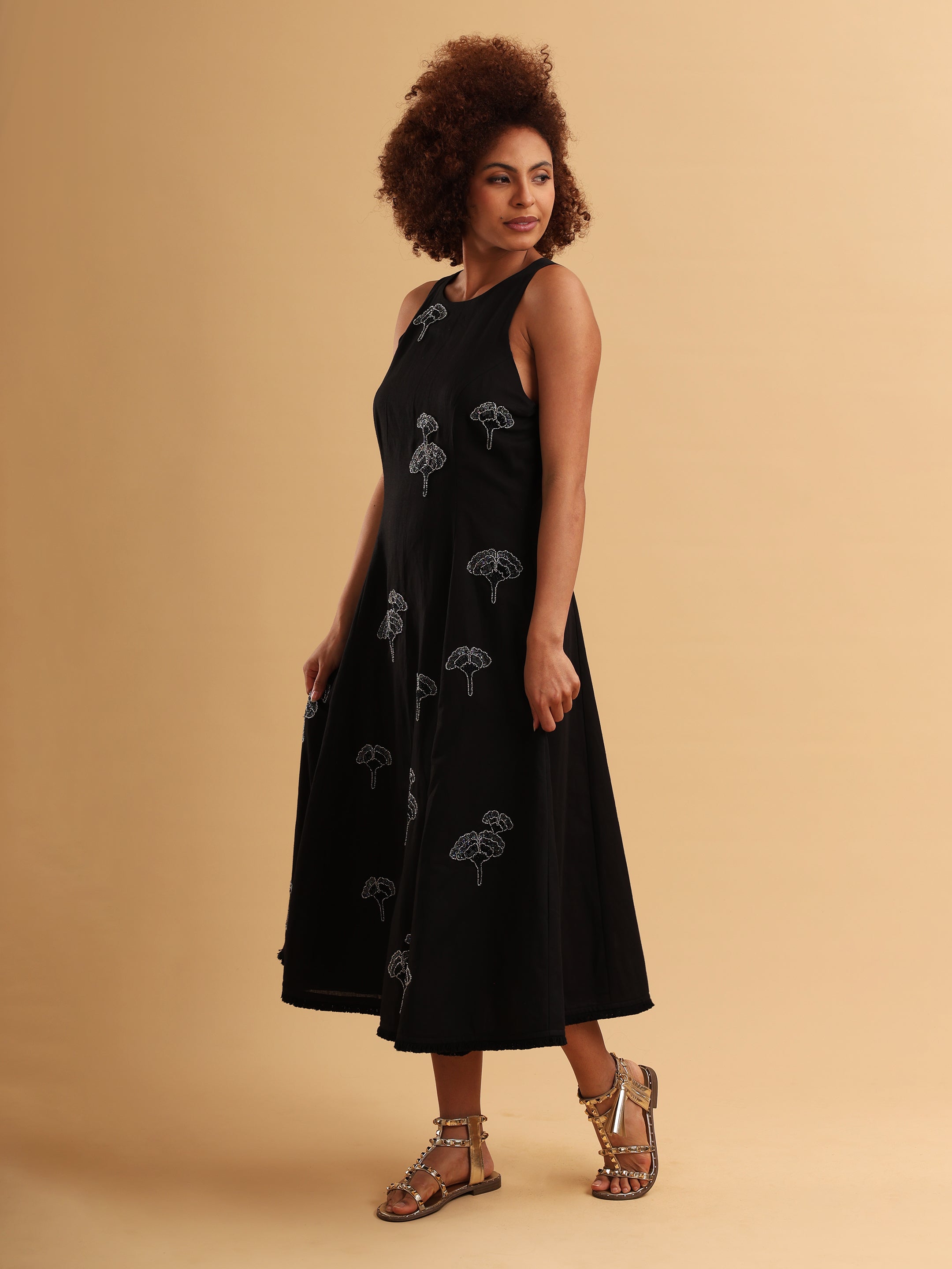Black Tulip Embellished Dress