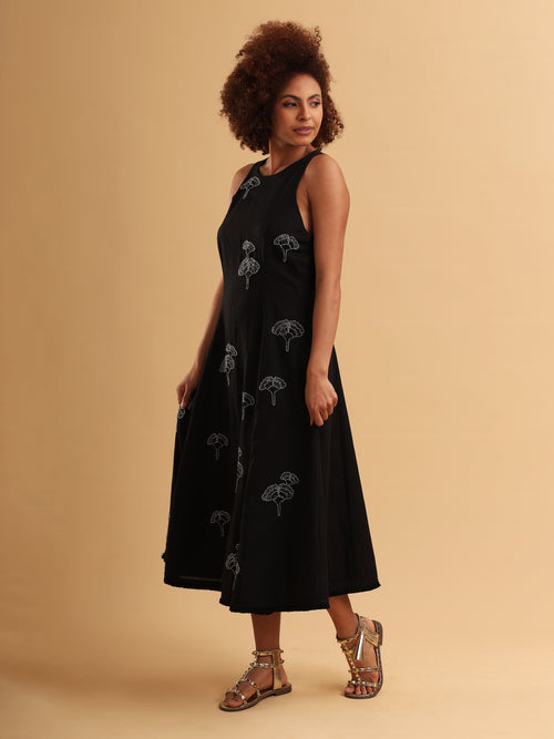Black Tulip Embellished Dress