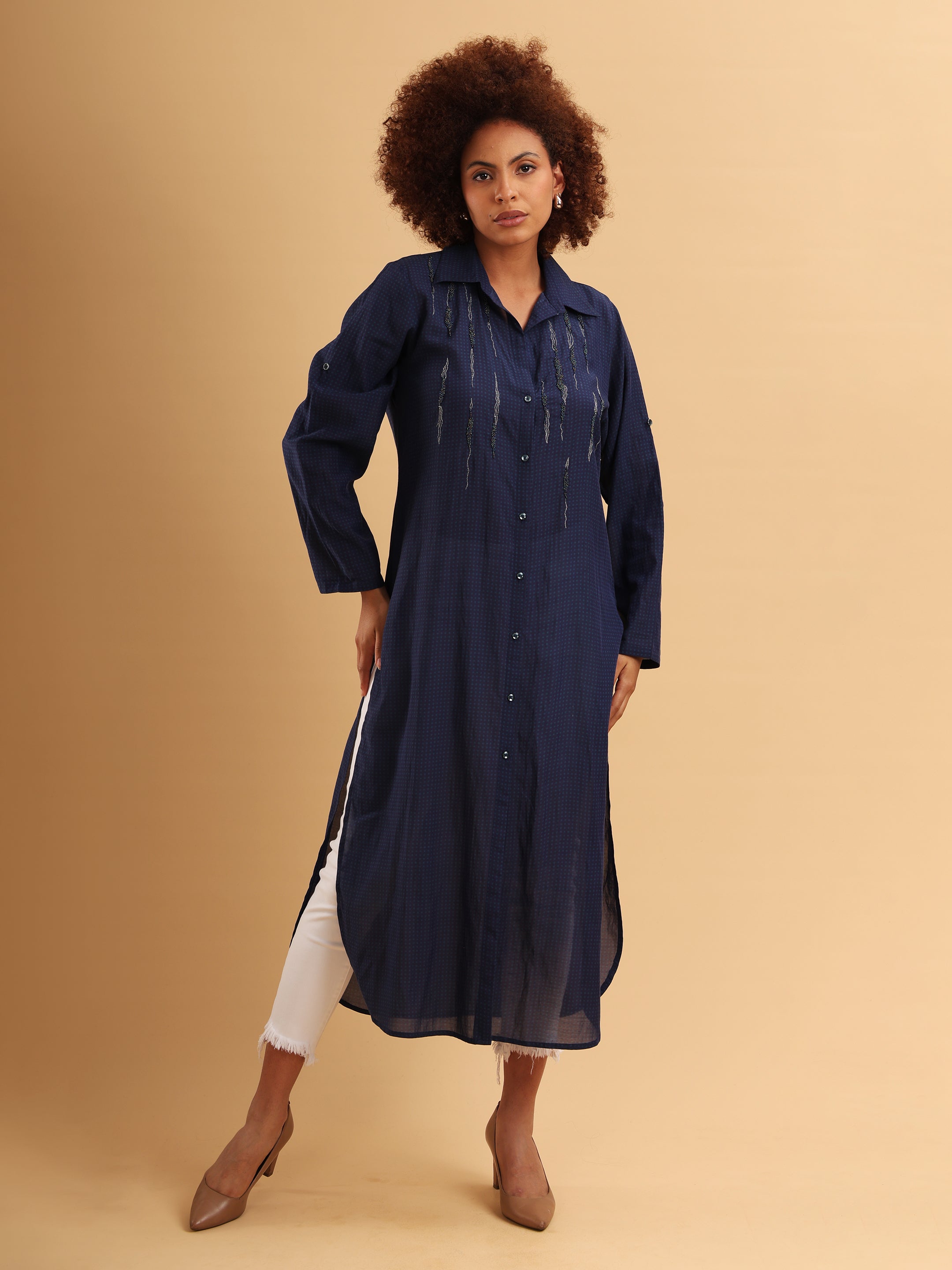 Midnight Muse Shirt Dress
