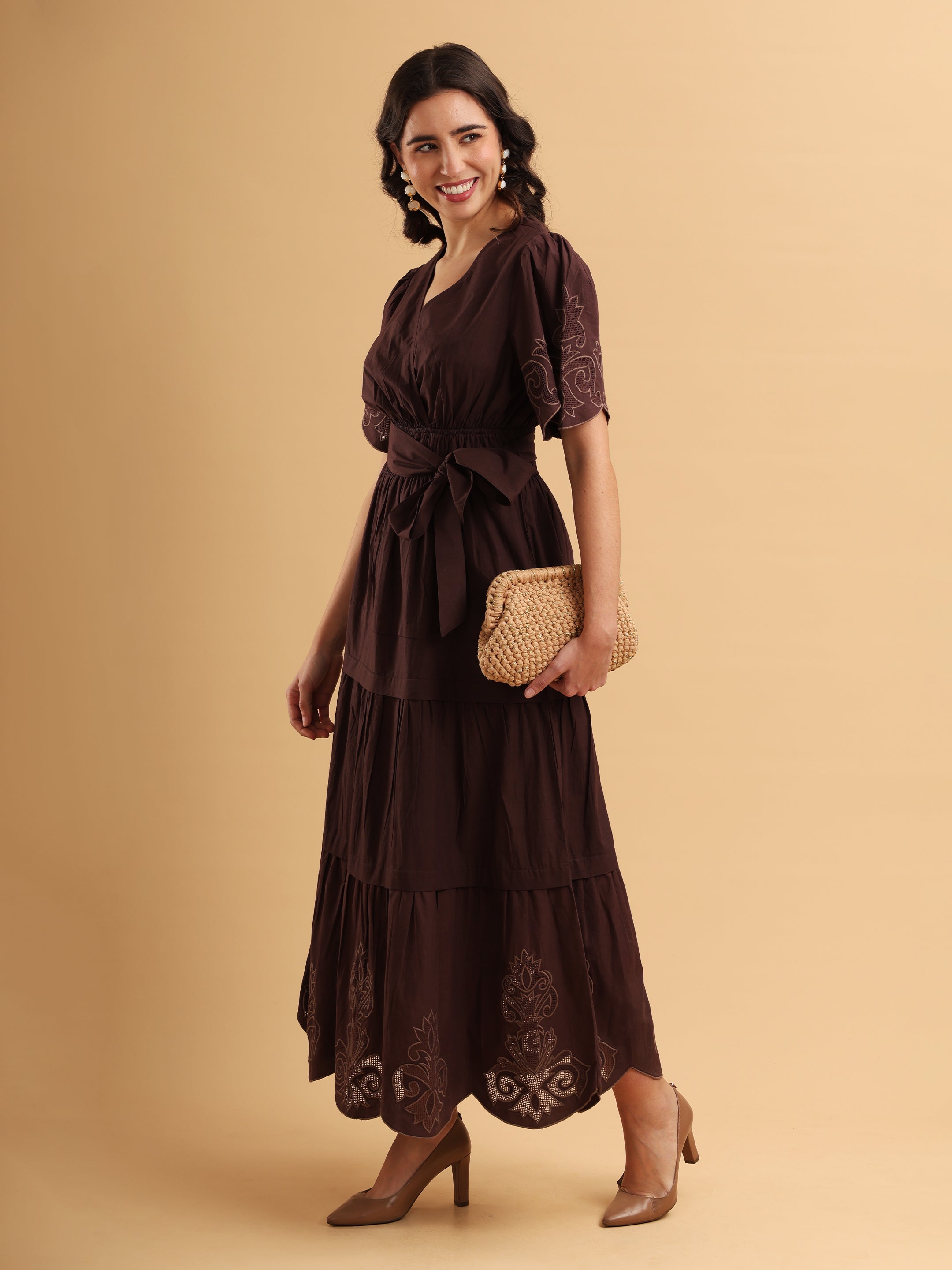Olivia Ember Wrap Dress