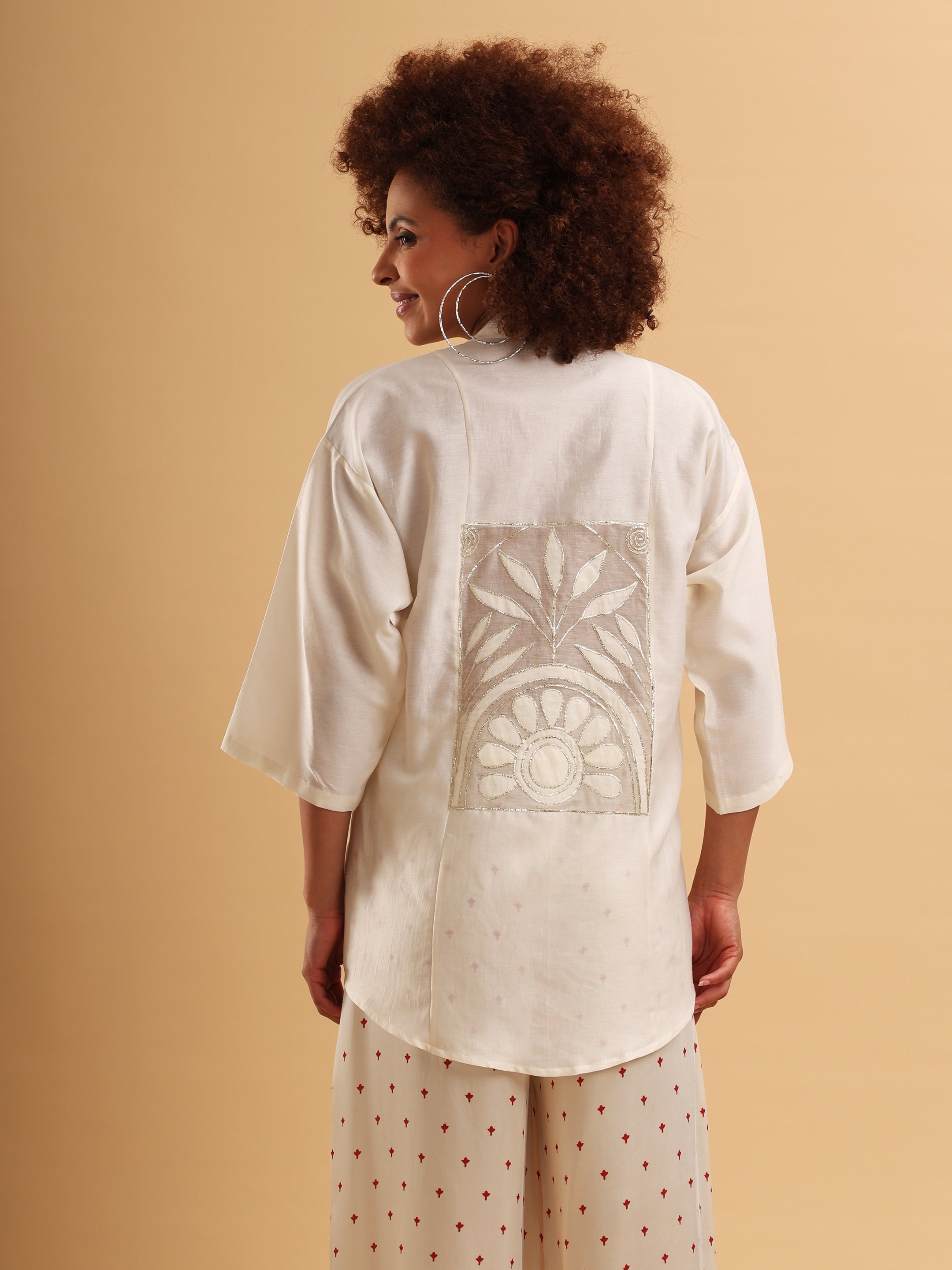 ELLA Chanderi Wrap Tie-Up Top