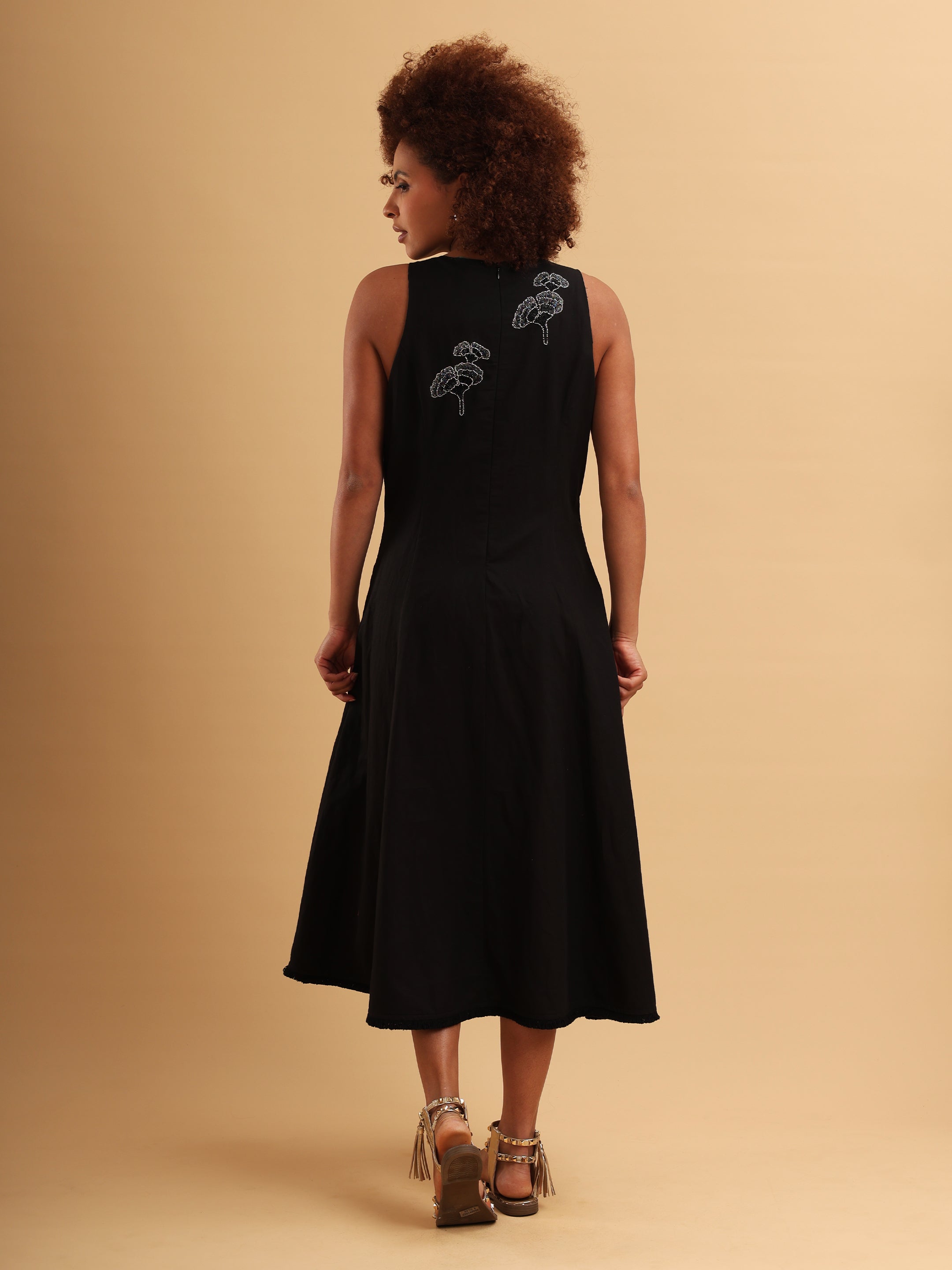 Black Tulip Embellished Dress