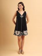 Lotus Trim Shift Dress
