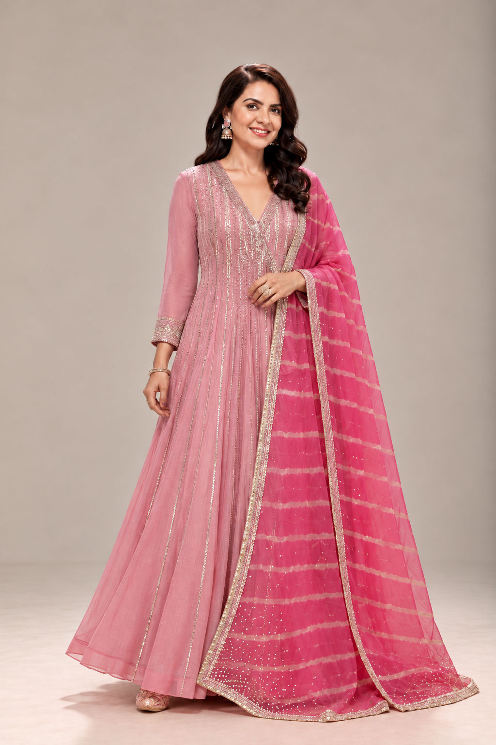 Bling Anarkali Set