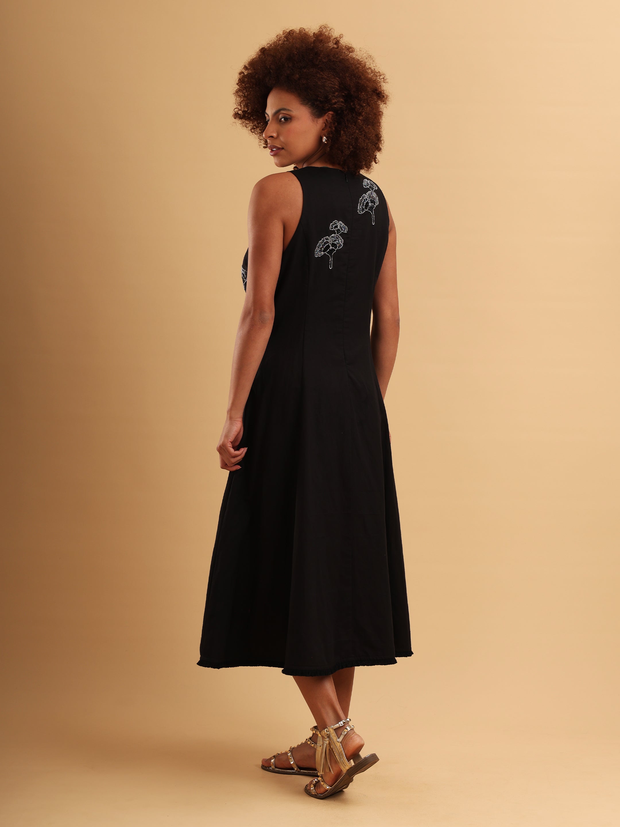 Black Tulip Embellished Dress