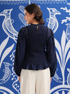 ROWAN Smock Peplum Top