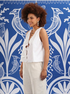 Riva Scalloped Tie-Up Top