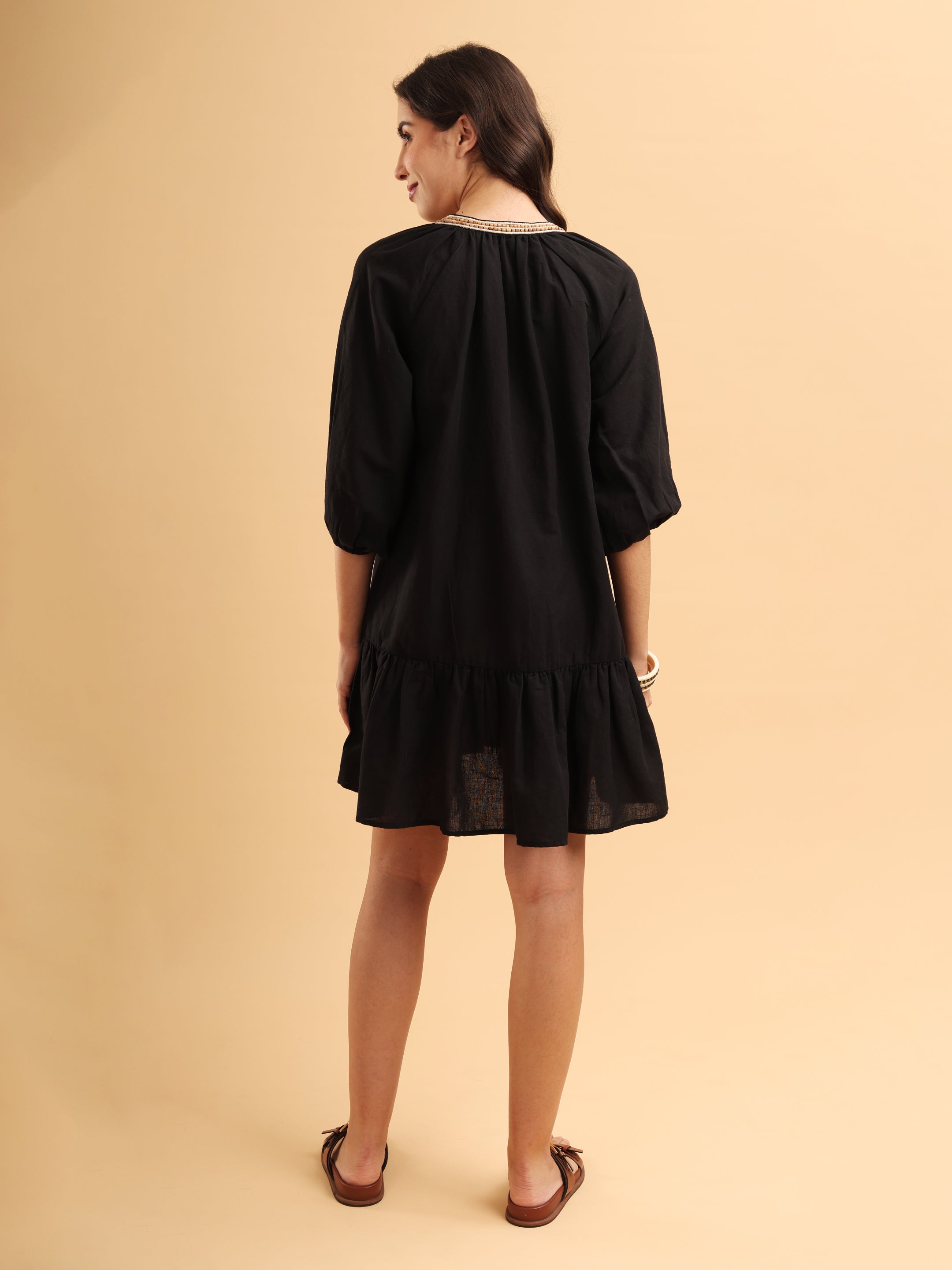 Desert Bloom Embroidered Dress