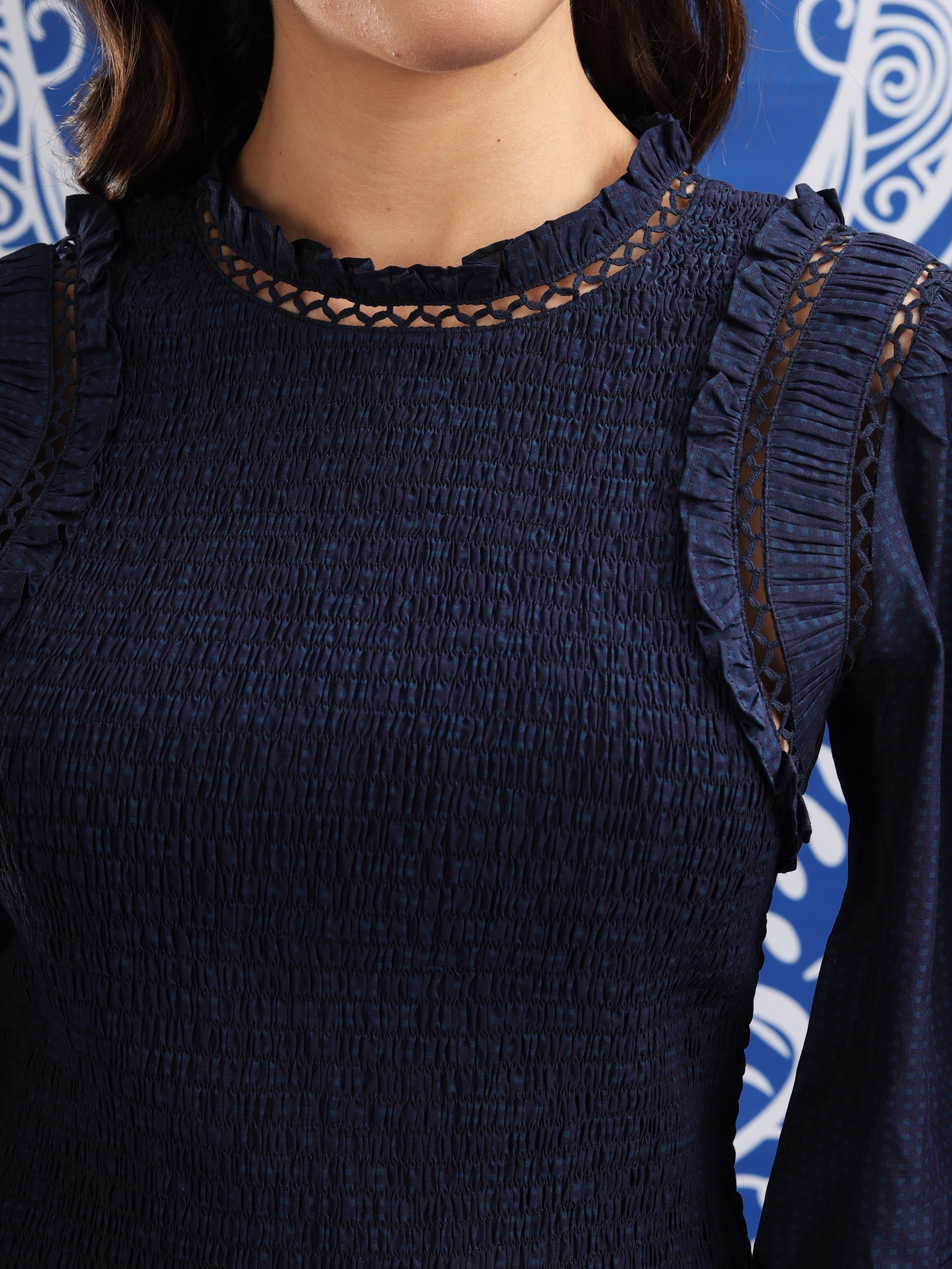 ROWAN Smock Peplum Top