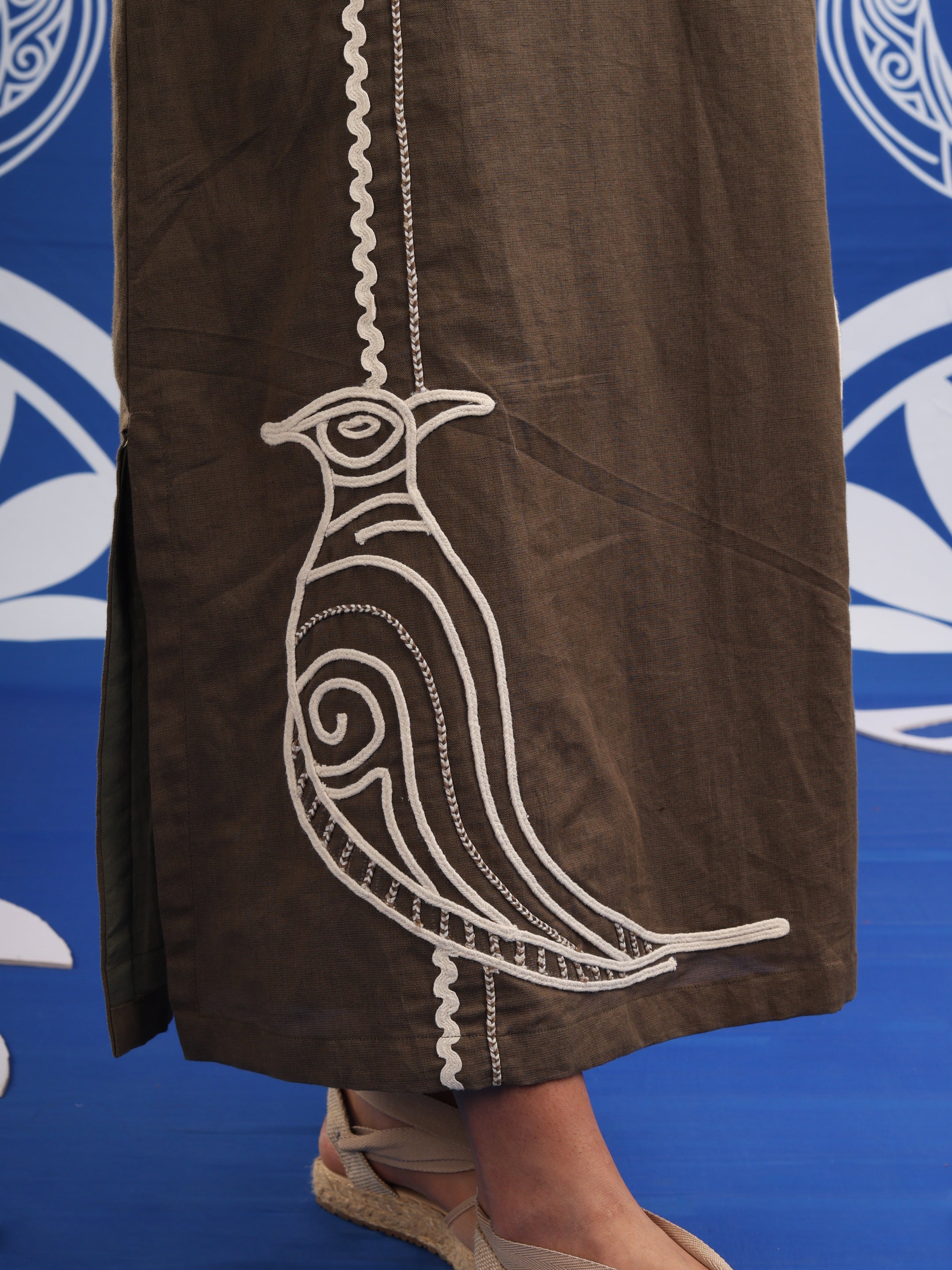 Avesa Bird Embroidered Maxi Dress