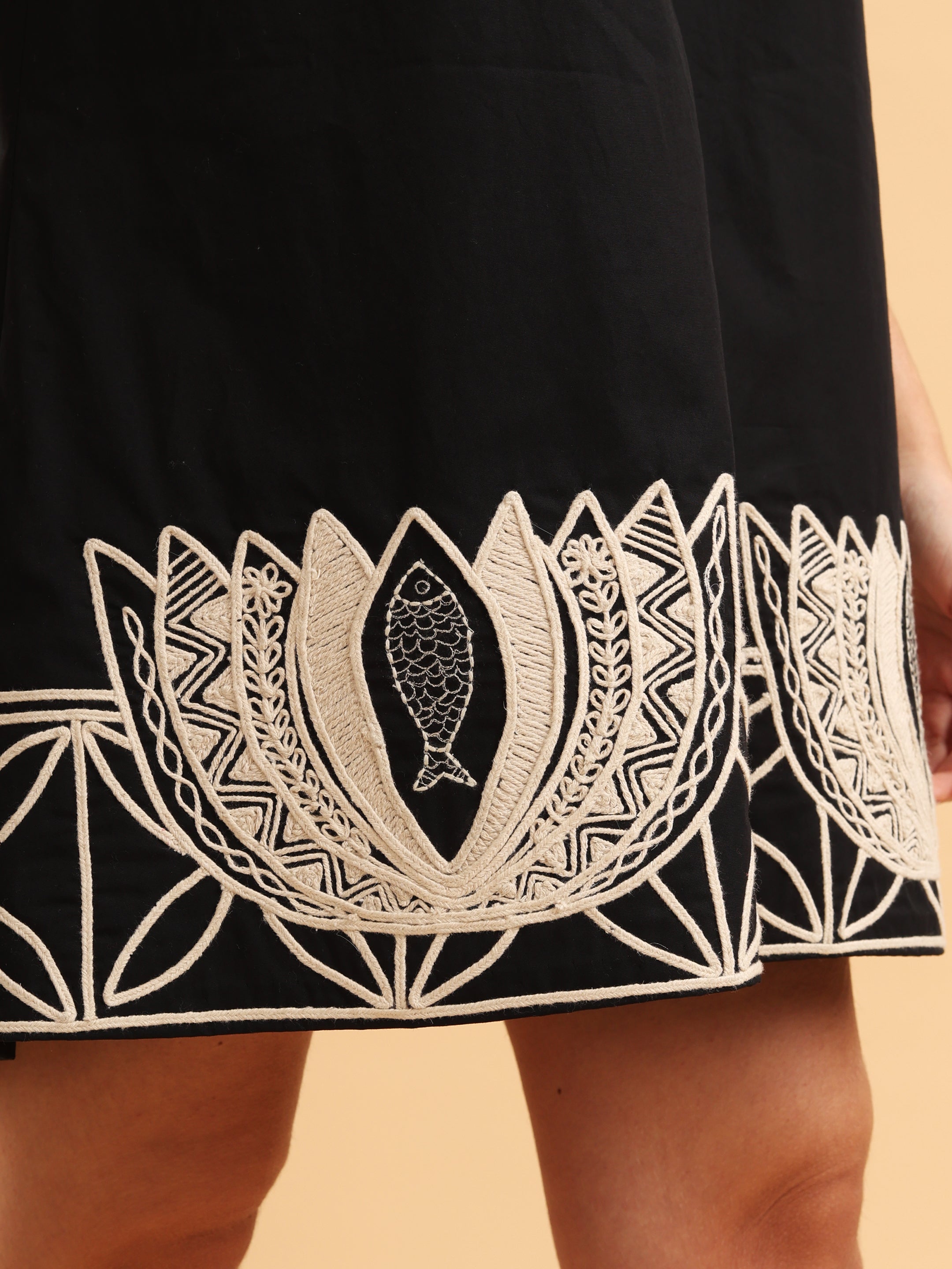 Lotus Trim Shift Dress
