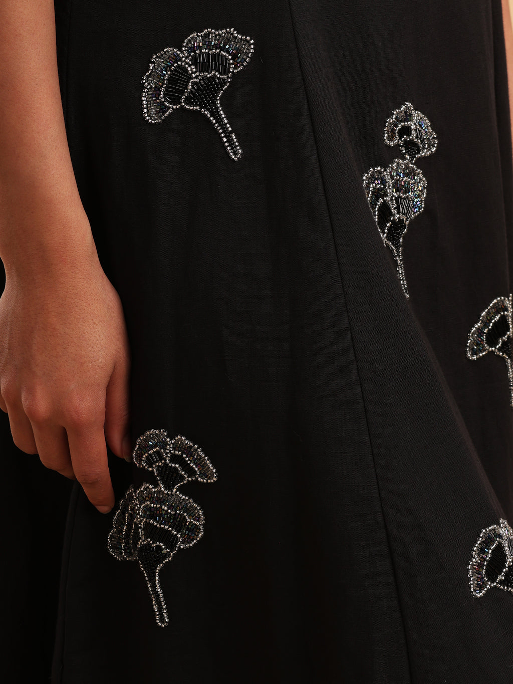 Black Tulip Embellished Dress