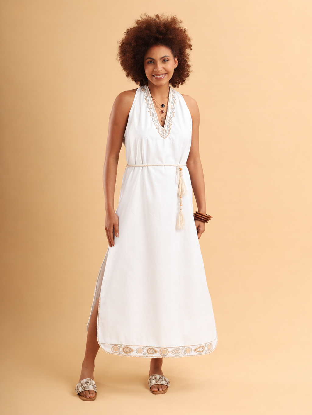 Ivory Nomad Halter Dress