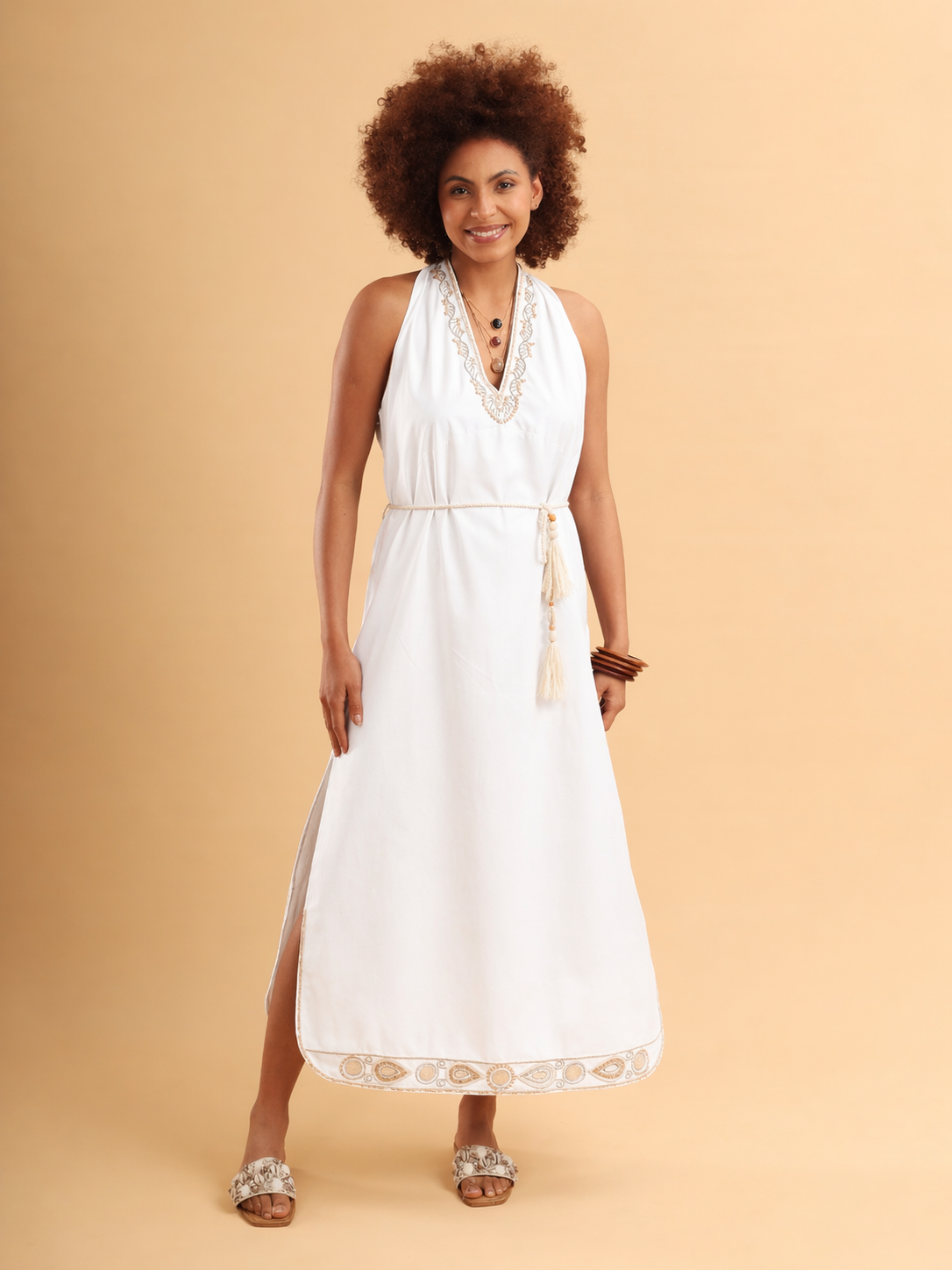 Ivory Nomad Halter Dress