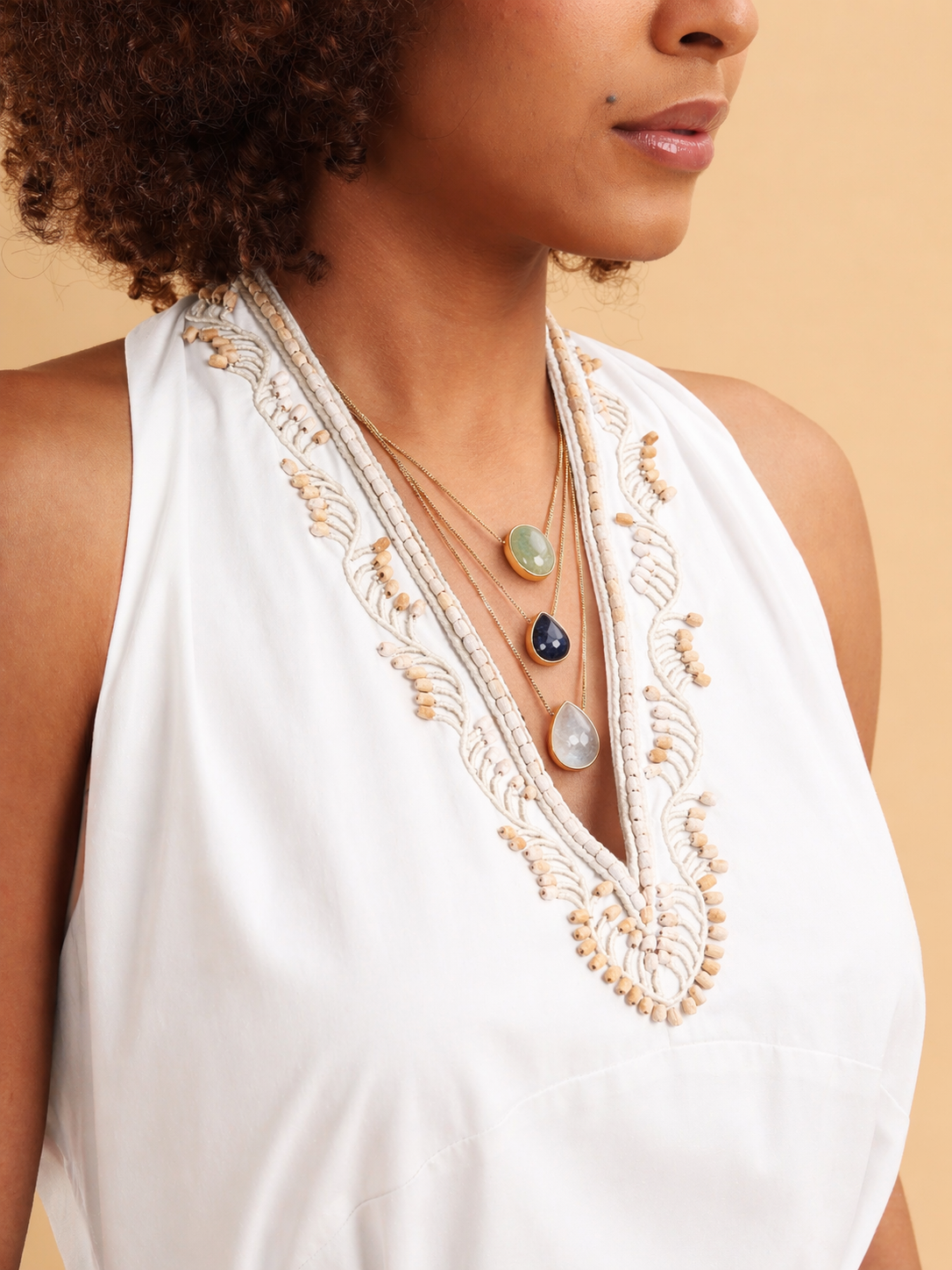 Ivory Nomad Halter Dress