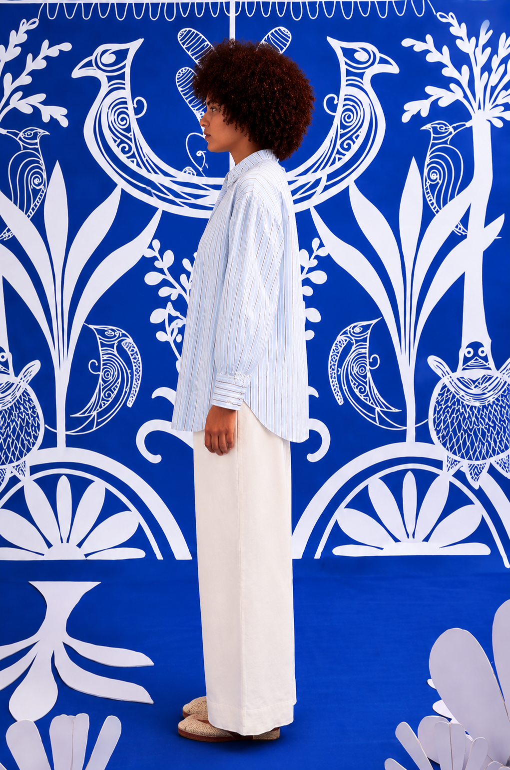 Moonlit Owl Tie-Up Shirt