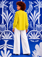 Sunlit Songbird Cotton Tie-Front Shirt