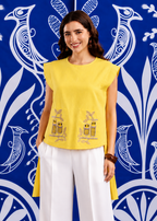 Golden Owl Linen High-Low Top