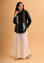Midnight bird Embroidered Shirt