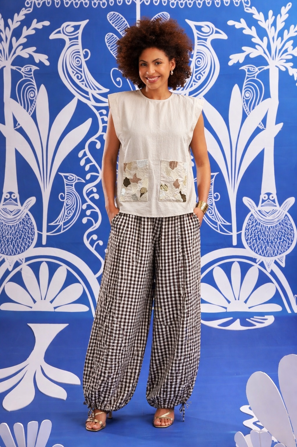 Ivory Patchwork Ease Co-ord Set