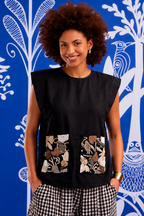 Terrain Black Pocket Detail Top