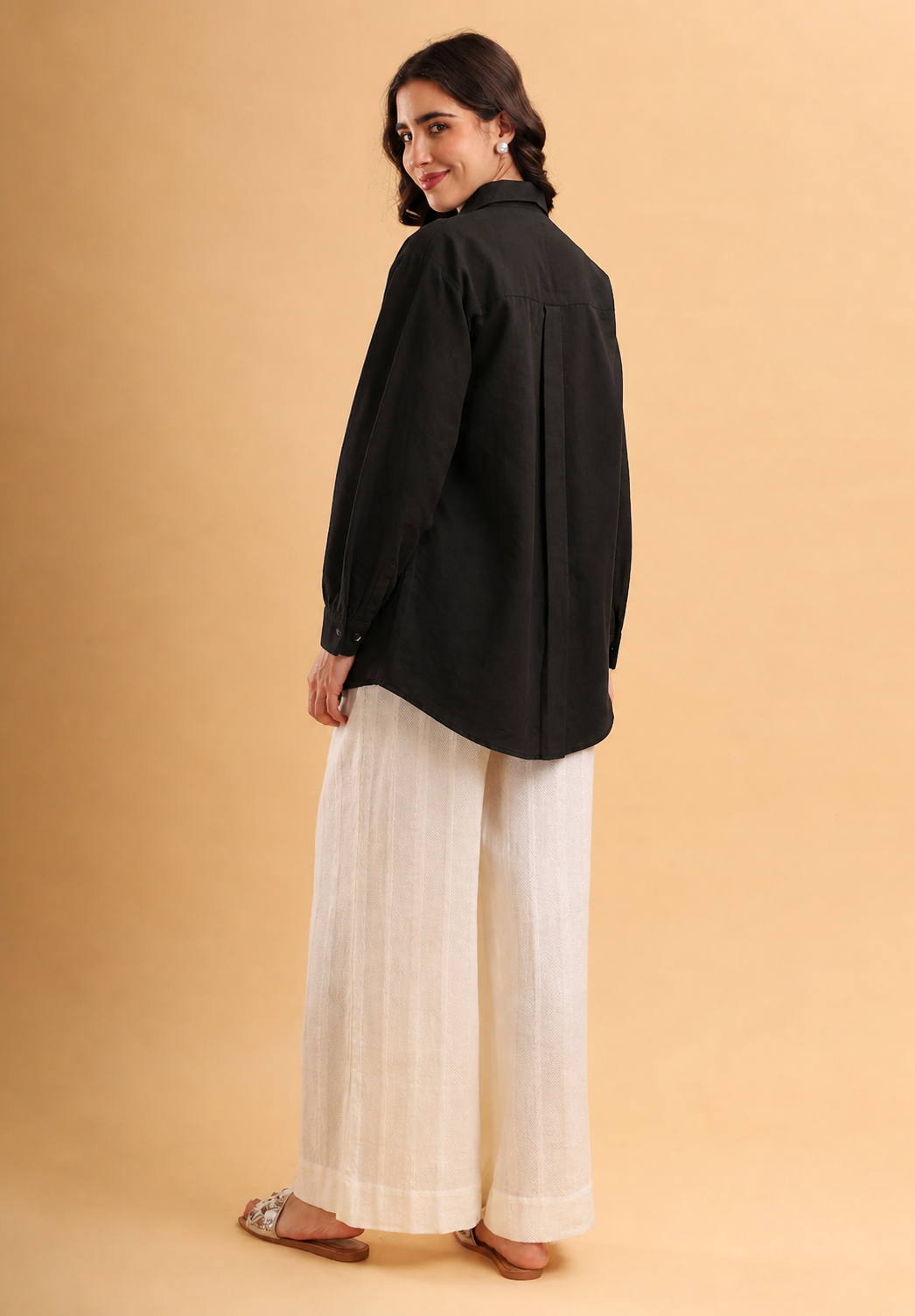 Midnight bird Embroidered Shirt