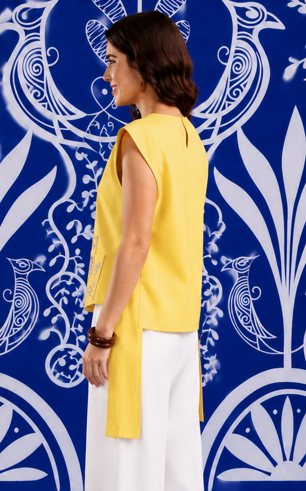Golden Owl Linen High-Low Top