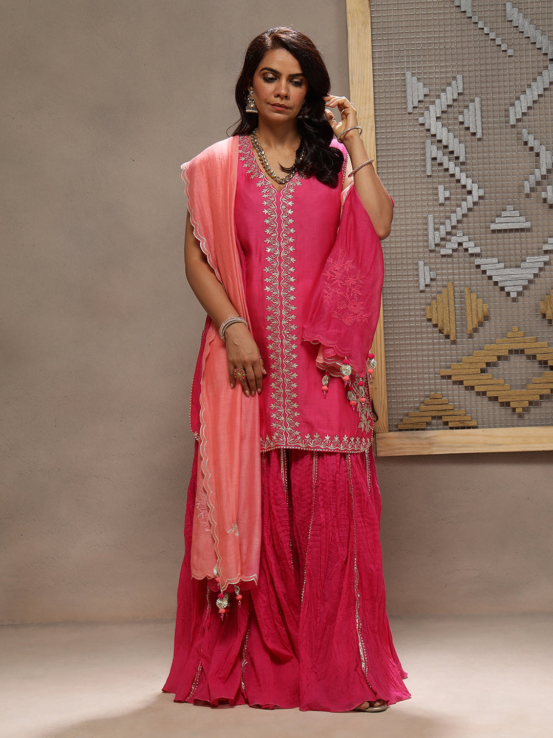 Fiori Pink Kurta Set