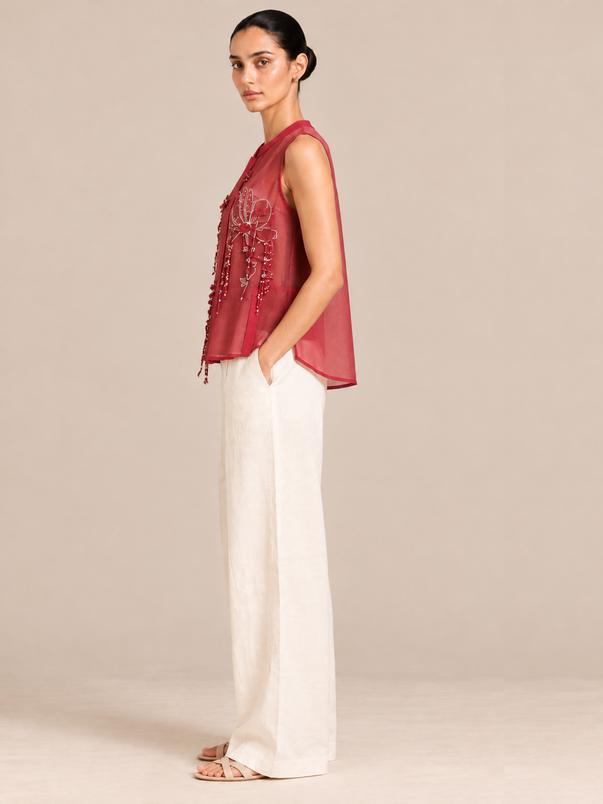 Ruby Rose Embellished Sleeveless Top