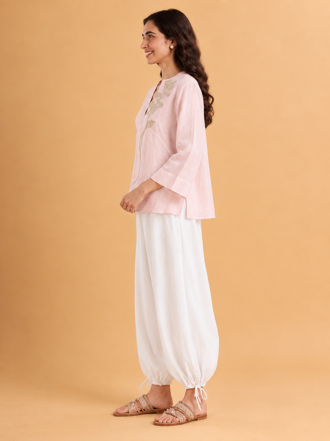 Blush Bloom Appliqué Top